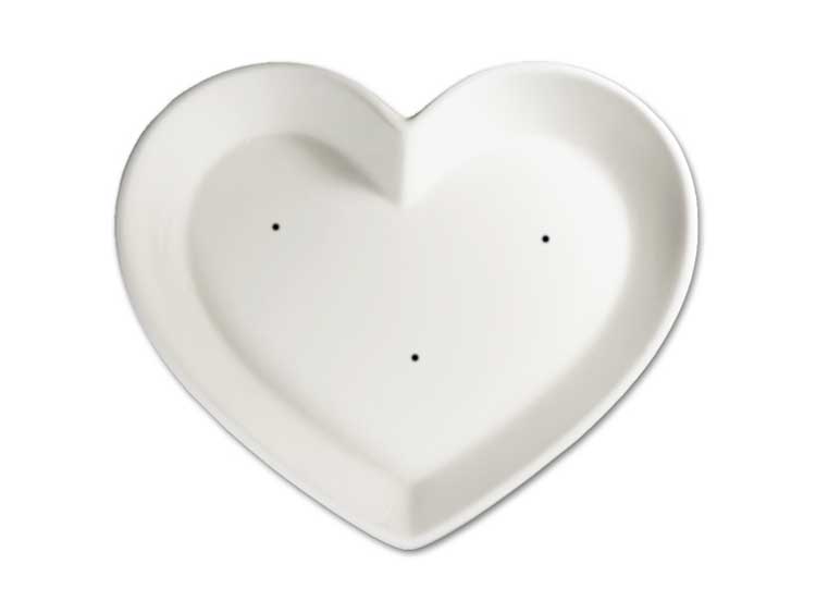 Large Heart Dish Mold Ceramic Slumping Mold